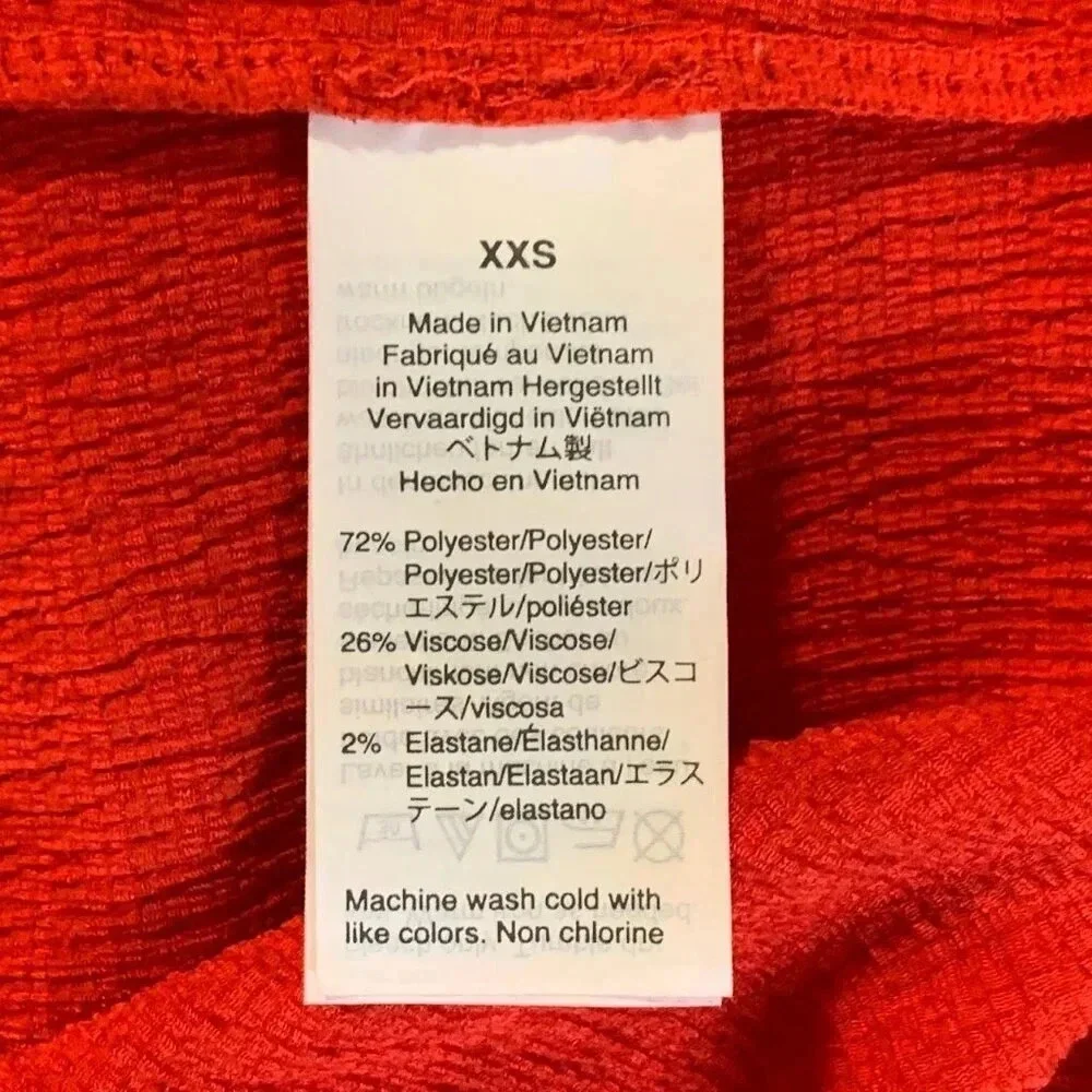 Madewell‎ Texture & Thread Women's Peasant L2939 Top Puff Sleeve Shirt Size XXS